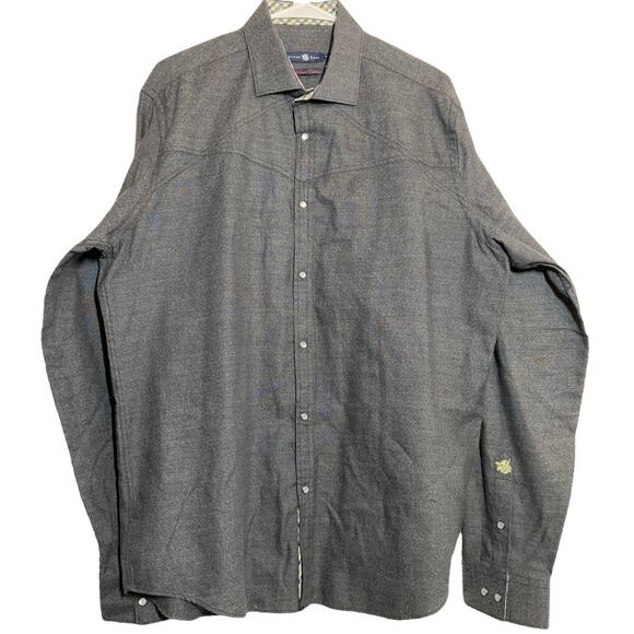 Stone Rose Red Rivet Button Down Shirt 100% Cotton Collared Gray 5 XLarge - Picture 1 of 4